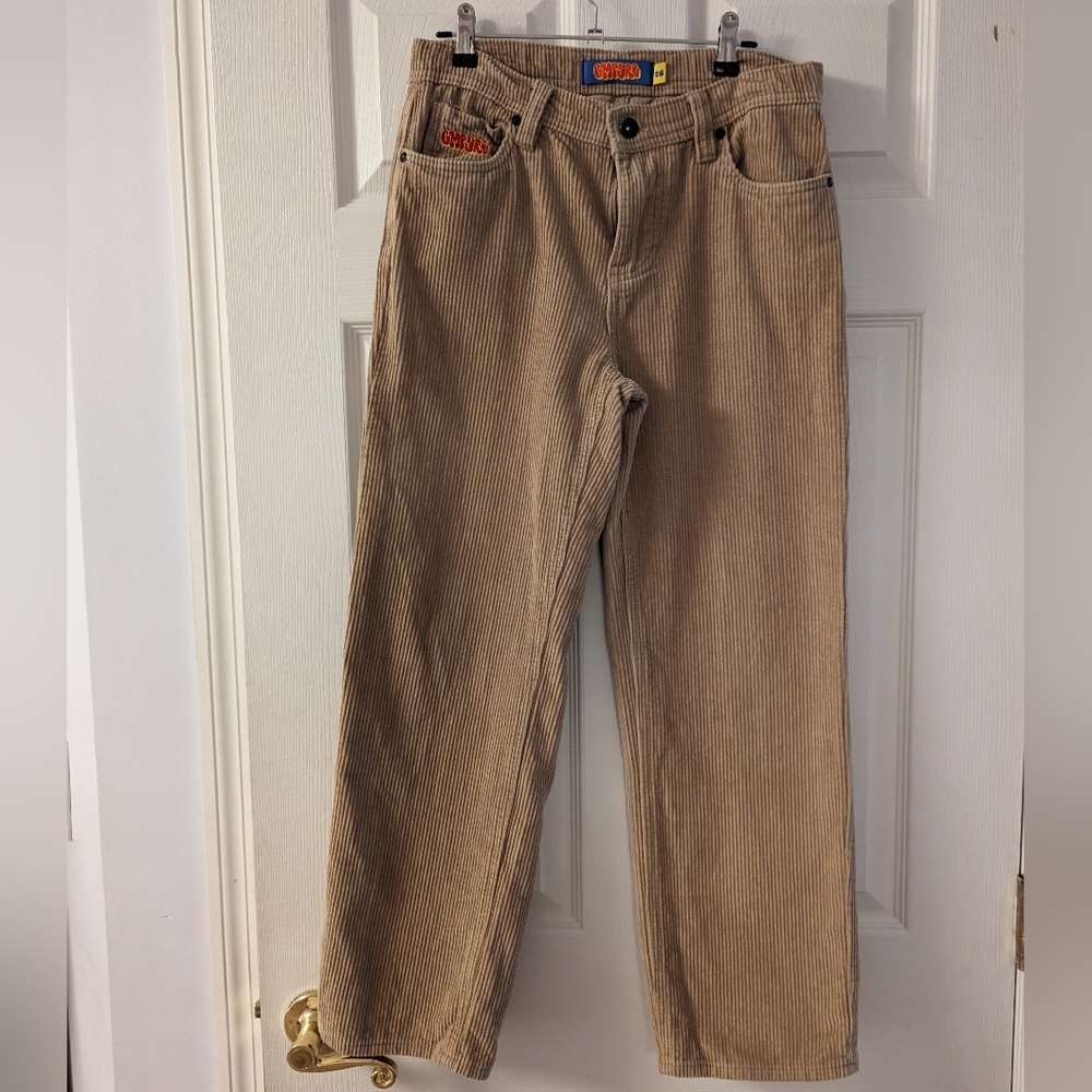 Empyre Kids' Loose Fit Khaki Corduroy Skate Pants size 26